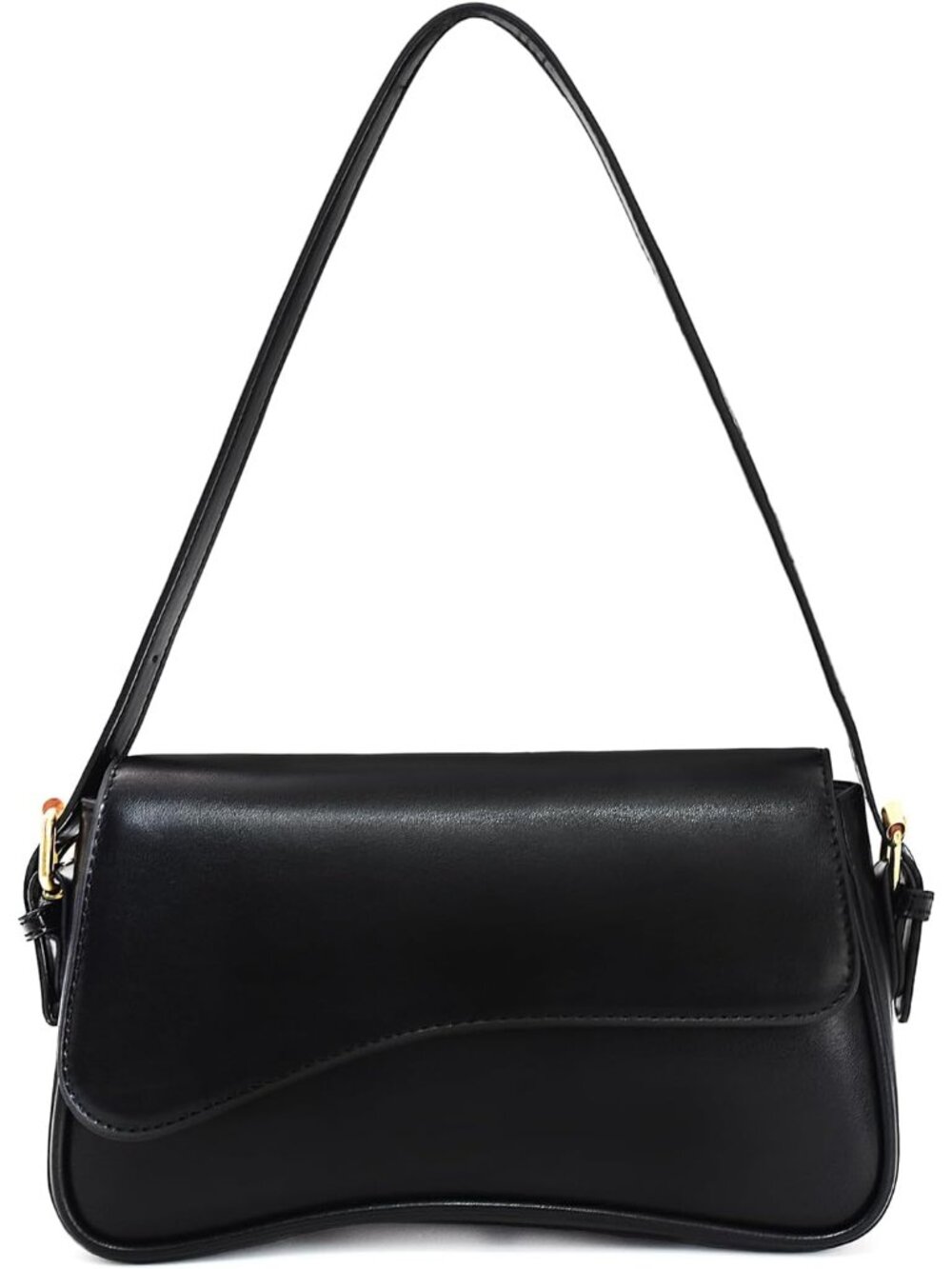 Women Saddle Shoulder Bag Y2K Trendy Vegan Leather Purse Retro Hobo Handbags Zip